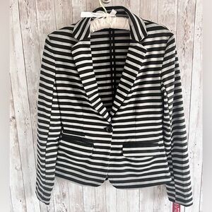 Merona New Sweatshirt Blazer Striped Stretchy